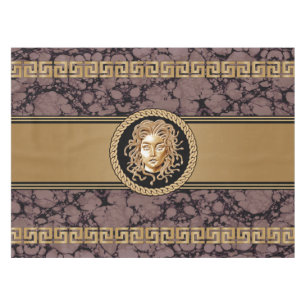 Luxury Medusa Marble & Gold Tablecloth