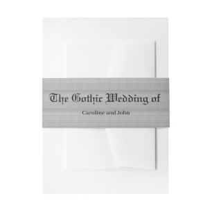 Luxury meets romance.  invitation belly band
