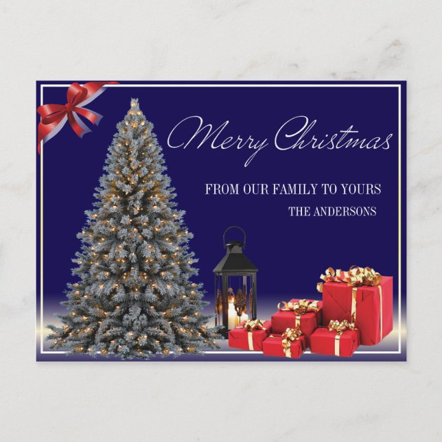 Luxury  Merry Christmas Postcard (Front)