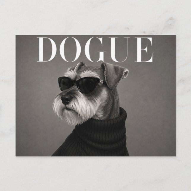Luxury Miniature Schnauzer Postcard (Front)