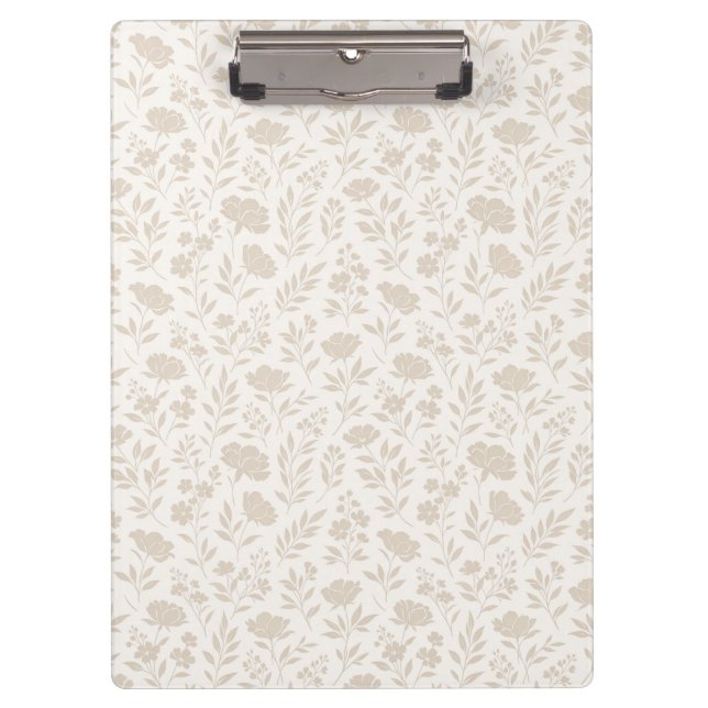 Luxury Minimal Botanical Pattern Clipboard (Front)