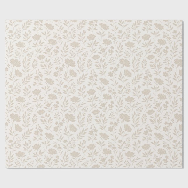 Luxury Minimal Botanical Pattern Wrapping Paper (Flat)