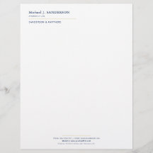 Luxury minimal elegant navy gold attorney