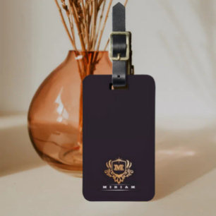 Luxury minimal Modern monogram Luggage Tag