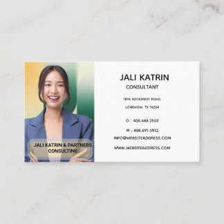Luxury minimal modern professional photo business card