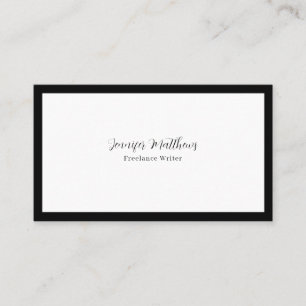 Luxury Minimal Monogram Black  Business Card