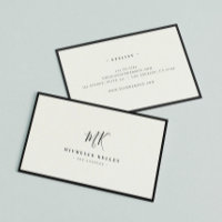 Luxury Minimal Monogram Black Ivory Chic Stylish