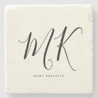 Luxury Minimal Monogram Black Ivory Chic Stylish