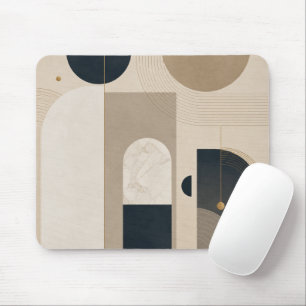 Luxury Minimalist Geometric Abstract Art in NBG Mouse Pad