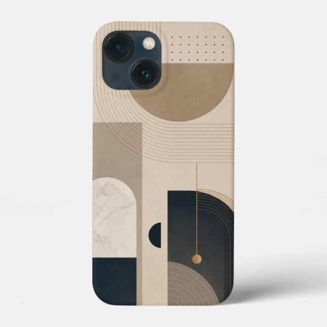 Luxury Minimalist Geometric Abstract Design in NBG Case-Mate iPhone Case (Back)