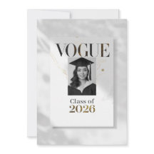 Luxury Minimalist Graduation Announcements & Invit