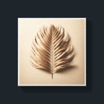 Luxury Minimalist Palm Frond Art - Elegant Beige 3 Canvas Print<br><div class="desc">A sophisticated and serene digital art piece featuring a meticulously sculpted palm leaf in a warm beige tone. The design emphasizes clean lines, delicate textures, and soft shadows, creating a realistic 3D relief effect against a smooth, neutral backdrop. This minimalist botanical piece is ideal for Boho-chic interiors, modern coastal homes,...</div>