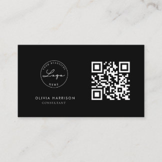 Luxury Minimalist QR Code Professional Business Card