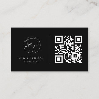 Luxury Minimalist QR Code Professional Business Card