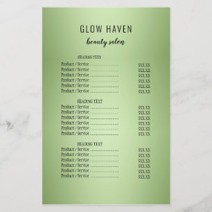 Luxury Mint Green Beauty Salon Flyer