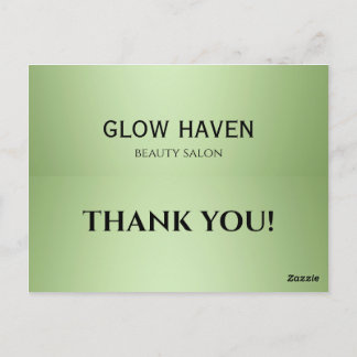 Luxury Mint Green Beauty Salon Postcard