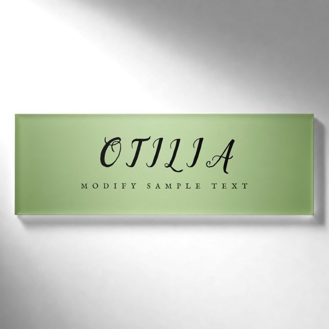 Luxury Mint Green Beauty Salon Staff Name Badges (Front)