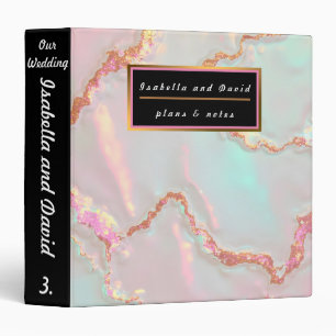 Luxury Modern Blush Pink Soft Mint Gold Collection Binder