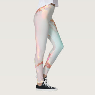 Luxury Modern Blush Pink Soft Mint Gold Collection Leggings