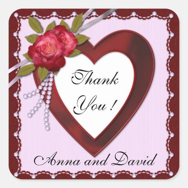 Luxury Modern Burgundy Add Your Text Square Sticker (Front)