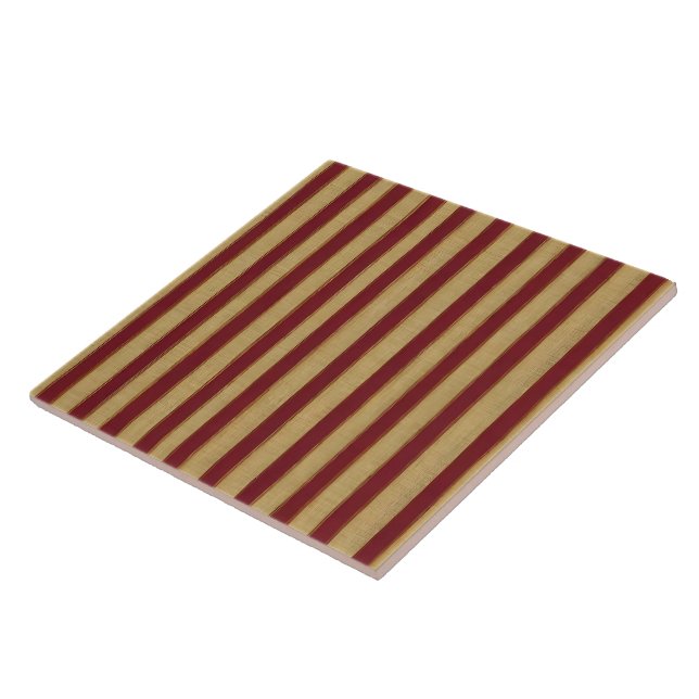 Luxury Modern Burgundy Gold Linen Collection Tile (Side)