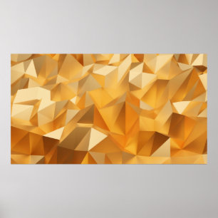 Luxury modern design gold polygon background 3d re poster