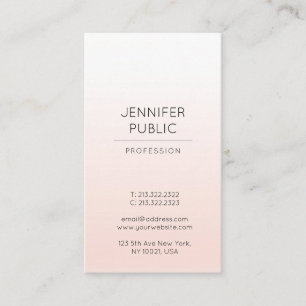 Luxury Modern Elegant Design Sleek Plain Trendy Business Card