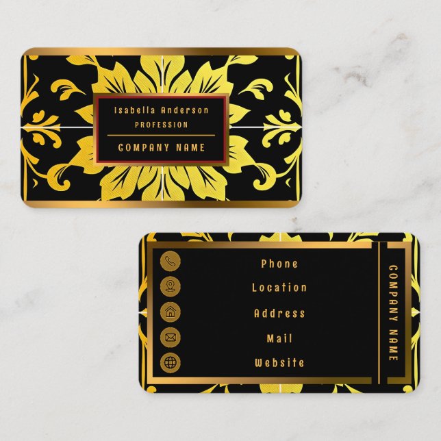 Luxury Modern Elegant Floral Collection Business Card (Front/Back)