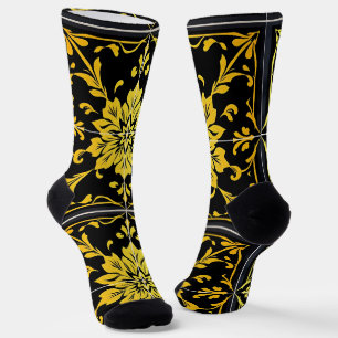 Luxury Modern Elegant Floral Collection Socks