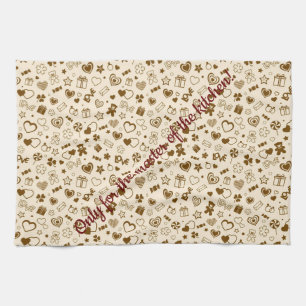 Luxury Modern Elegant Love Gold Heart Kitchen Towel
