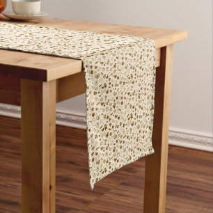 Luxury Modern Elegant Love Gold Heart Long Table Runner