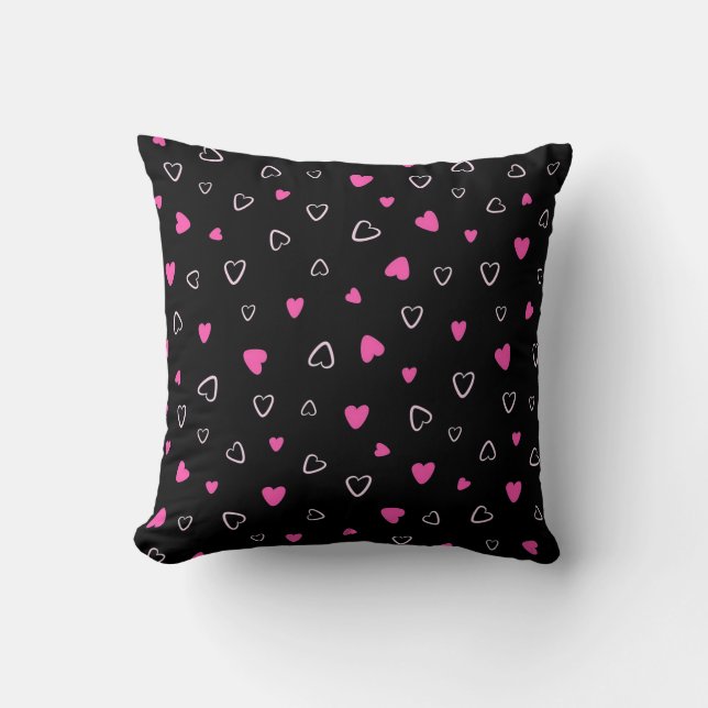 Luxury Modern Elegant Love Heart Throw Pillow (Front)