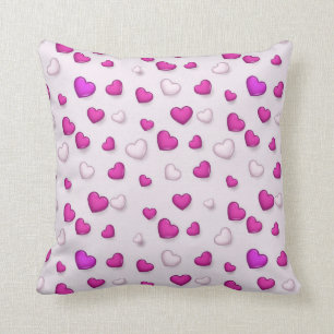 Luxury Modern Elegant Love Pink Heart Throw Pillow