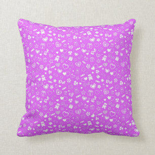 Luxury Modern Elegant Love Purple Heart Throw Pillow