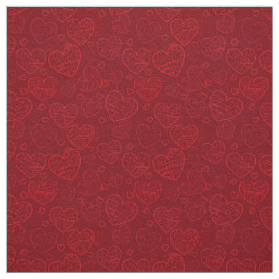 Luxury Modern Elegant Love Red Heart Fabric