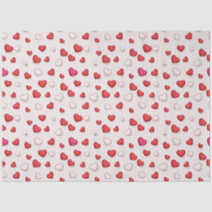 Luxury Modern Elegant Love Red Heart Tissue Paper