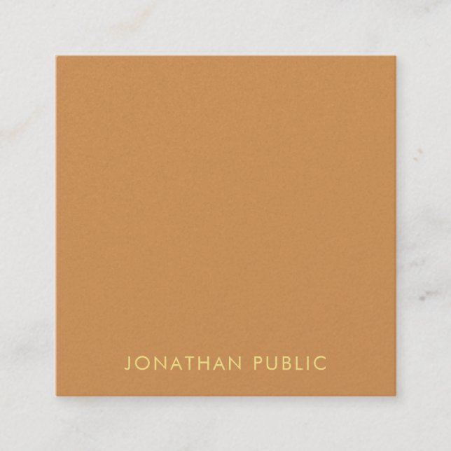 Luxury Modern Elegant Trendy Colours Template Square Business Card (Front)