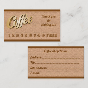 Luxury Modern Free Gold Coffee Business Card