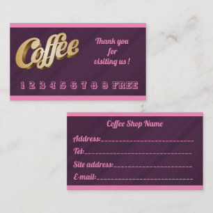 Luxury Modern Free Purple Marble Coffee Business Card