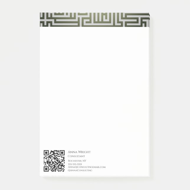 Luxury Modern Geometric  Post-it Notes (Front)