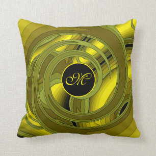 Luxury Modern Gold Abstract Floral Rose Throw Pillow