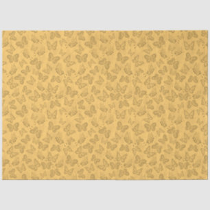 Luxury Modern Gold Natural Floral Butterfly Tissue Paper