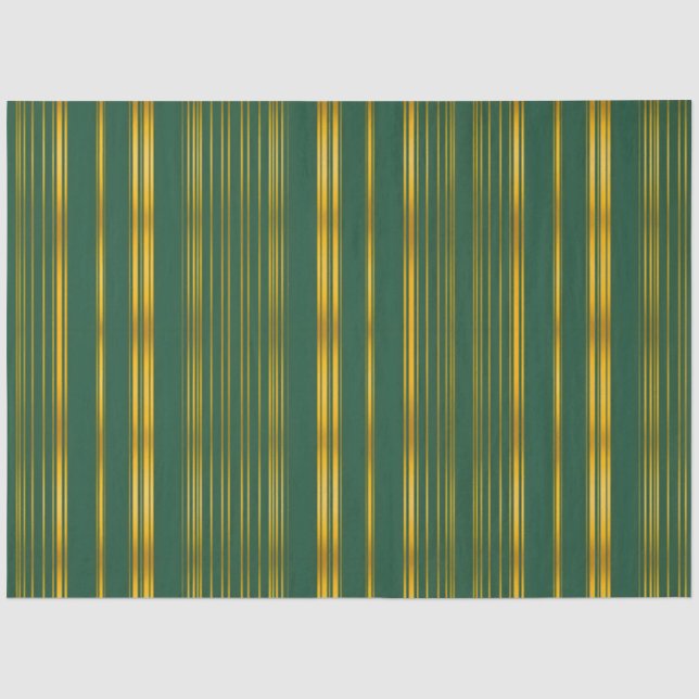Luxury Modern Green Gold Linen Texture Collection Tissue Paper (Front)