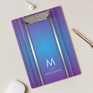 Luxury Modern Minimal Abstract Violet Blue Clipboard