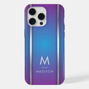 Luxury Modern Minimal Abstract Violet Blue  iPhone 15 Pro Max Case