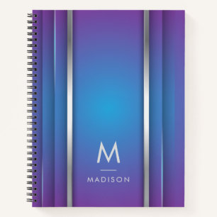 Luxury Modern Minimal Abstract Violet Blue Notebook