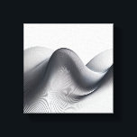 Luxury Modern Minimalist Wave Art - Abstract 3D Li Canvas Print<br><div class="desc">A stunning minimalist digital artwork featuring high-density, flowing black lines that create a dynamic 3D wave effect. The composition showcases a sophisticated play of perspective and depth against a clean white background, mimicking the rhythmic motion of silk or topographic contours. Perfect for contemporary office spaces, luxury home galleries, or minimalist...</div>