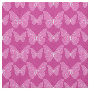 Luxury Modern Pink Natural Floral Butterfly Fabric