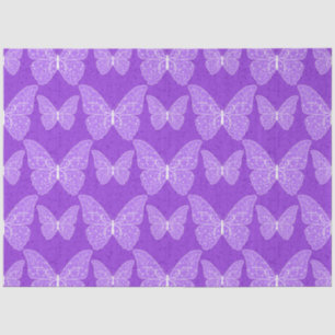 Luxury Modern Purple Natural Floral Butterfly Tissue Paper