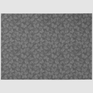 Luxury Modern Silver Natural Floral Butterfly Tissue Paper